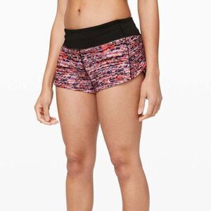 Lululemon Speed Up Short 2.5” Flash Pleat Orange Multi/Black